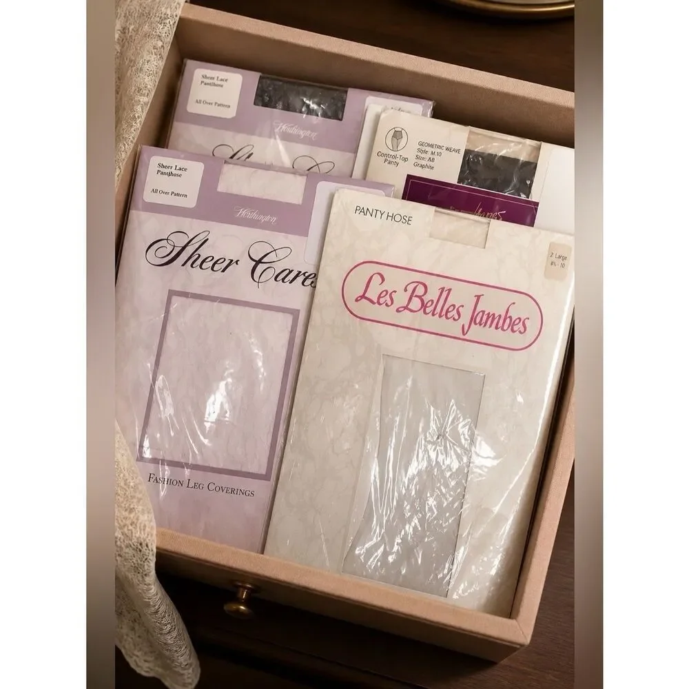 Fancy Pantyhose 4 Pair AB NWT